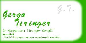 gergo tiringer business card